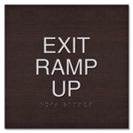 "Exit Ramp Up" Egress Sign - CA Compliant