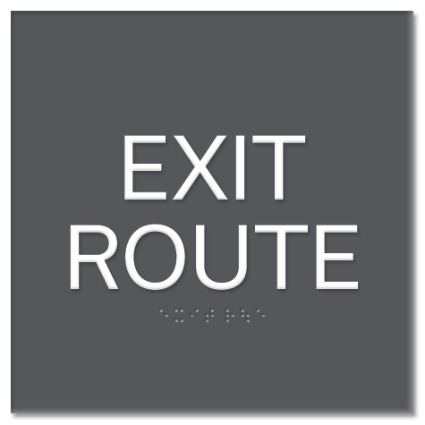 "Exit Route" Egress Sign - CA Compliant