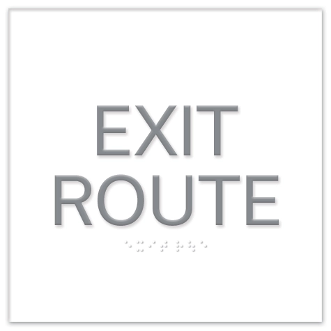 "Exit Route" Egress Sign - CA Compliant