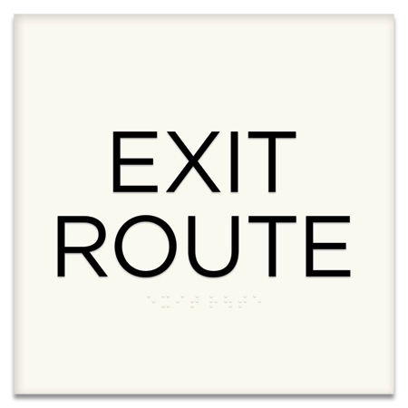 "Exit Route" Egress Sign - CA Compliant