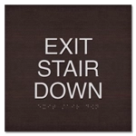 "Exit Stair Down" Egress Sign - CA Compliant