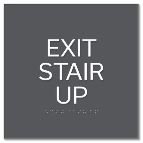 "Exit Stair Up" Egress Sign - CA Compliant