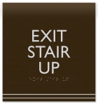 "Exit Stair Up" Egress Sign - CA Compliant