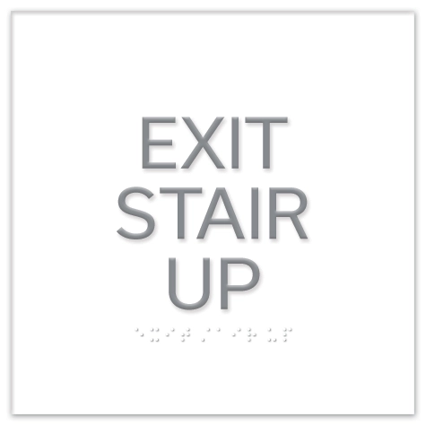 "Exit Stair Up" Egress Sign - CA Compliant