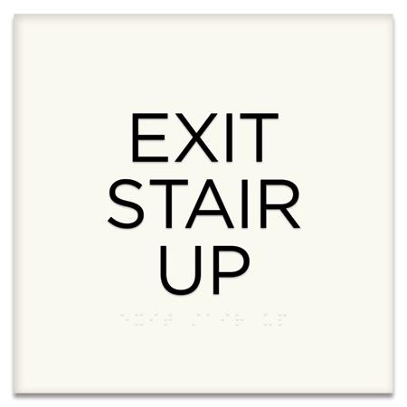"Exit Stair Up" Egress Sign - CA Compliant