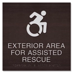 Exterior Area for Assisted Rescue Sign - Dynamic ISA Symbol