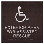 Exterior Area for Assisted Rescue Sign - ISA Symbol