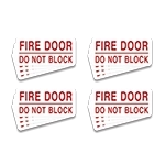 Fire Door - Do Not Block Label - 16 Pack
