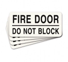Fire Door - Do Not Block Label - 4 Pack