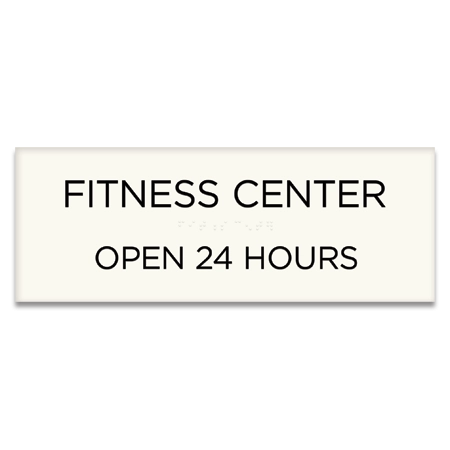 Fitness Center Hours Sign