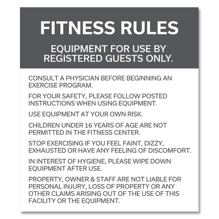 Fitness Center Sign