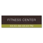 Fitness Center Sign w/ Hours