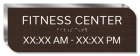 Fitness Center Sign w/Hours