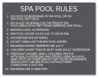 Florida Spa Pool Rules Sign