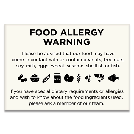 Food Allergy Warning Sign