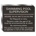 Front Desk Pool Supervision Sign - NJ Compliant