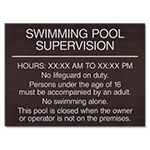 Front Desk Pool Supervision Sign - NJ Compliant