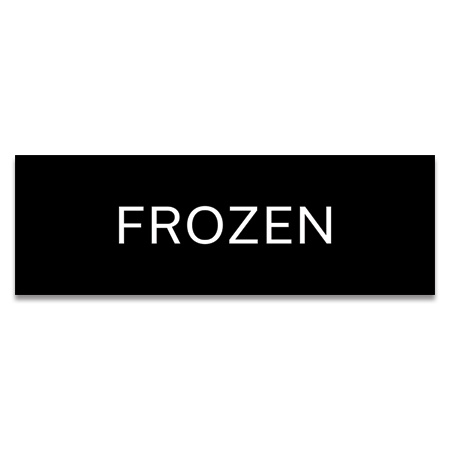 Frozen Cooler Sign - Vinyl