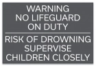 Georgia No Lifeguard On Duty Sign