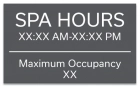 Georgia Spa Hours and Occupancy Sign