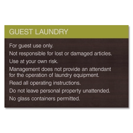 Guest Laundry Rules