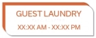 Guest Laundry Sign w/Hours