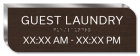 Guest Laundry Sign w/Hours