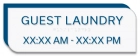 Guest Laundry Sign w/Hours