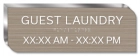 Guest Laundry Sign w/Hours