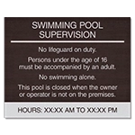 Guest Room Pool Supervision Sign - NJ Compliant