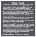 Hawaii Pool Rules Sign