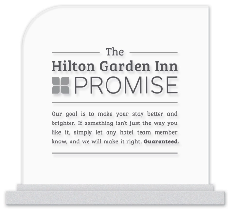 HGI Countertop Sign:Individual ComponentPilot Hotel or Replacement Only