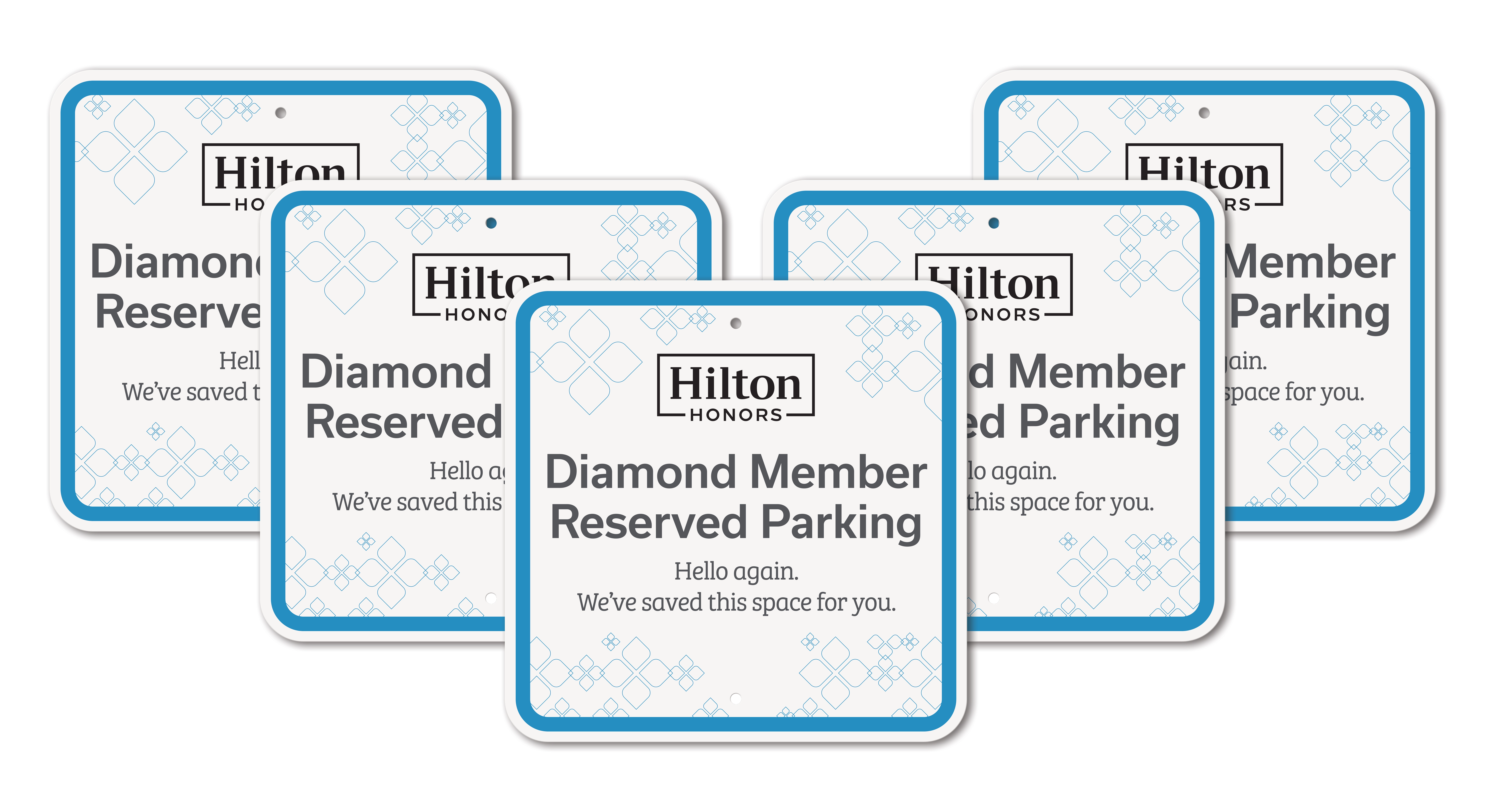 Hilton Honors Diamond Parking Sign - Set (5)Does not include post and base
