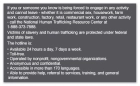 Human Trafficking Notice 3x5 Adhesive Maine New York