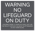 Idaho No Lifeguard Warning Sign