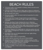Illinois Beach Rules Sign