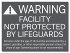 Illinois No Lifeguard Sign