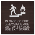 In Case of Fire, Elevators Are Out of Service... w/No Braille