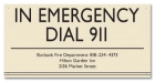 In Emergency Dial 911 (Facility Name) - California Code
