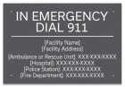 In Emergency Dial 911 Sign