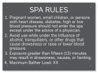 Indiana Spa Rules Sign