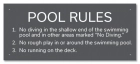 Iowa Pool Rules Sign