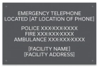 ISPSC Pool Emergency Phone Sign