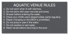 MAHC Bathhouse Sign for Pool Hygiene Facilities
