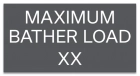 MAHC Maximum Bather Load Sign