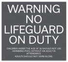 Maine No Lifeguard On Duty Warning Sign