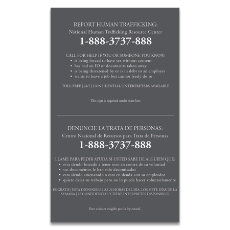 Maryland Large Human Trafficking Notice - Celtec