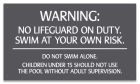 Maryland No Lifeguard on Duty Sign