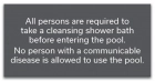 Massachusetts Pool Rules Health Sign