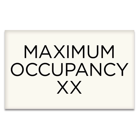 Maximum Occupancy Sign